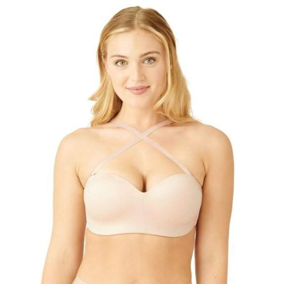 🆕WACOAL Staying Power Wireless Strapless Convertible Bra 34DDD Beige #854372 - Picture 6 of 12